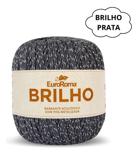 Barbante Euroroma Brilho Ouro E Prata 400g - Escolha A Cor