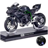 Coleccion Moto Escala Juguete H2r Con Luz Y Sonido Base,1:12