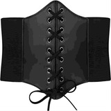 Gingokuo Mujer Cinturón Ancho Negro Para Vestidos Cinturón P
