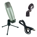 Samson C01u Pro Microfono Condenser Studio Usb C/tripode Color Plateado