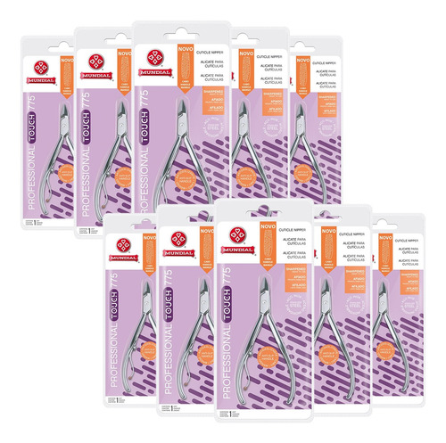 Kit Mundial Para Manicure Alicate Aço Inox 775 10 Unidades