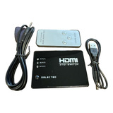 Switch Hdmi 3 Puertos Hd 1080p Control Remoto