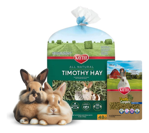 Heno Timothy Complete Alimento Conejos Kaytee Pellets Kit