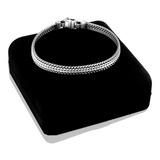 Pulseira De Prata Bali Malha Black And Silver 6mm