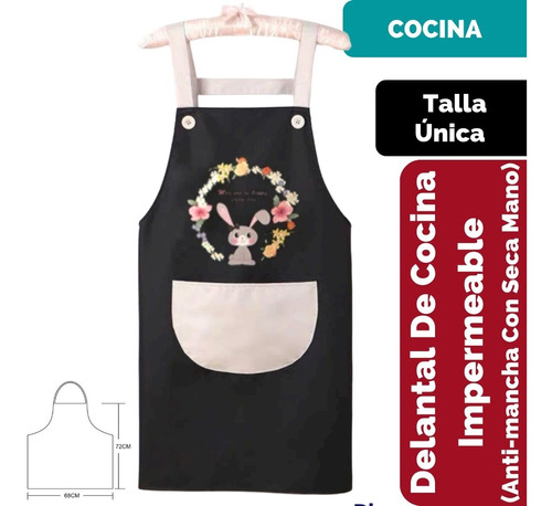 Delantal De Cocina Impermeable Anti-mancha Con Seca Mano