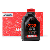 Aceite D Motor Motul Original Sintético 7100 20w-50 Motos 4t