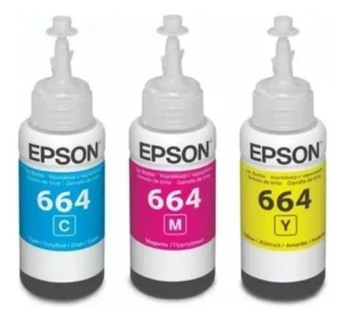 Combo Epson 664 X 3 Colores Original L220 L355 L365