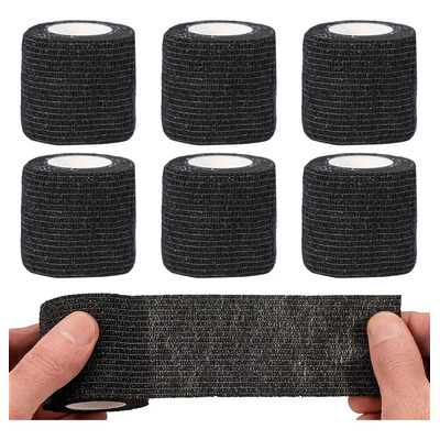Cinta Venda Elástica Cohesiva Autoadherible Grip Sport 6 Pzs Color Negro | Meses sin interés