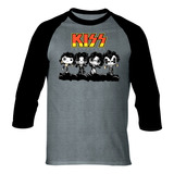 Camiseta Kiss Camibuso Raglan Serie Gamers Pop