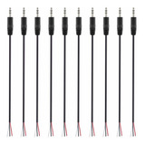 Cable 3,5 Mm Trs De 3 Polos A Cable Desnudo, 10 Pack/12 I...