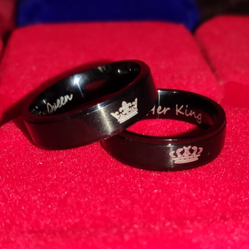 Anillo Pareja King&queen Novios Rey Reina Compromiso 2