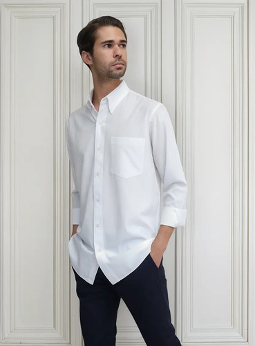 Pack 3 Camisas Hombre Manga Larga Tela Stretch Repelente Fit