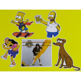 26 Calcomanías 10cm Acdc Simpsons Homero Bart Moe Gibson Sg