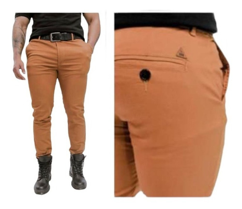 Pantalón Drill Licrado Para Hombre.