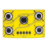 Fogão Cooktop Gás Safanelli Lines 5 Bocas Amarelo 127v/220v