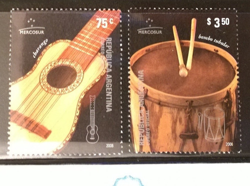 Argentina. 2006 Mercosur. Instrumentos Musicales. Mint