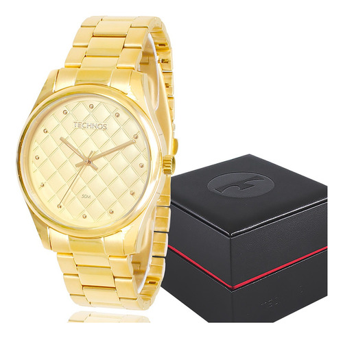 Relógio Feminino Technos Original Com Garantia Dourado Top