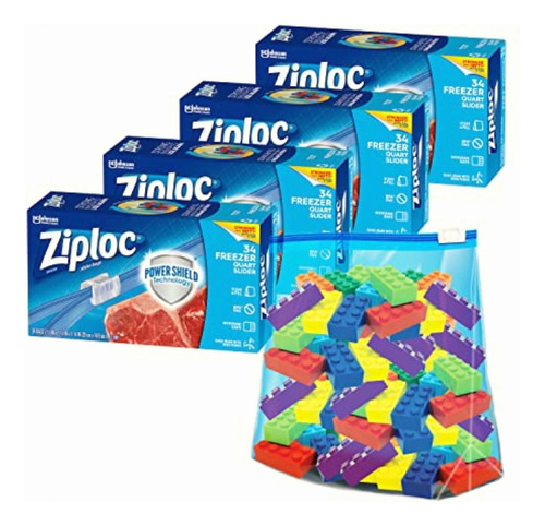 Ziploc Bolsas Para Congelador, Deslizantes, 34 Unidades