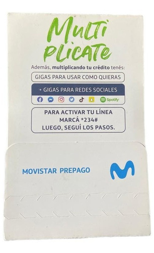 Chip Sim Movistar - Prepago - 3 En 1 - 4g Caba