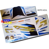 Kit Calcos Tipo Original Yamaha Xtz 125 - 2015 Moto Azul