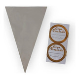 Saquinho Plastico Pp Cone/trufa 10x15 C/300un + 300 Etiqueta