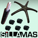 Combo Piston + 5 Ruedas + Estrella Para Silla De Pc