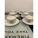 Tasas De Café Flores Antiguas Porcelana