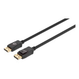 Cable Displayport Manhattan 353625, 8k, 4k, Oro, 3m, Hdr