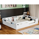 Cama Casal Montessoriana 100% Mdf + Colchão Probel 188x138 