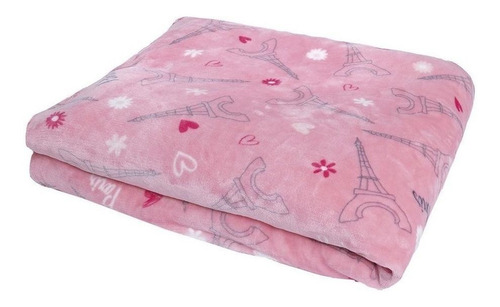 Cobija Tesso Cobertor Ligero Con Diseño París De 2.4m X 2.2m
