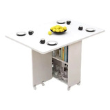 Mesa De Comedor Plegable Blanco 140x80x77 Cm