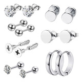 Pendientes Para Hombre, Conjunto De Pendientes Con Diamantes