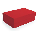 Caixa Dobrável Para Presente Com Imã Cor Vermelho 29x21x9cm