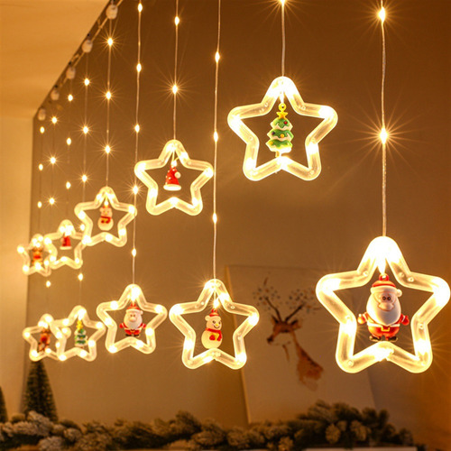 Decorativa Luces Cortina De Luces Led Adornos Navidad Luces