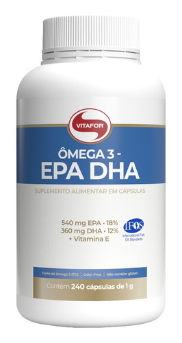 Ômega 3 240 Caps Epa 540 Dha 360 + Vit E - Vitafor