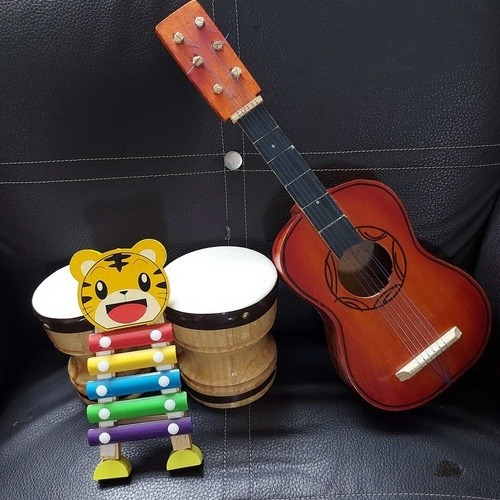 Set 3 Instrumentos Musicales Juguete Bongo Guitarra Xilofono