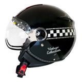 Casco Rod Abierto Vintage Cuero Visor Koffi 210 - Um