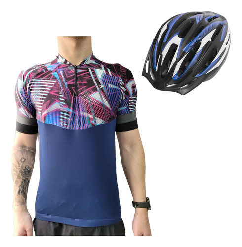 Capacete Bike Mtb Speed E Camiseta Conforto Desempenho Promo