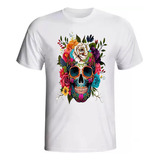 Camiseta Camisa Personalizada Caveira Mexicana