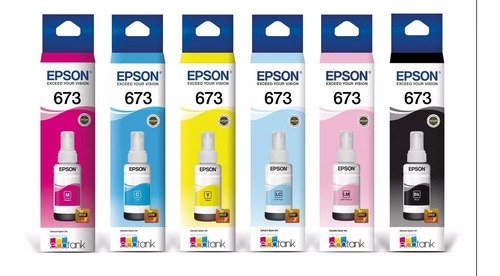 Tinta Epson Combo 6 Colores L800  L810 L850 L1800 Original