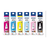 Tinta Epson Combo 6 Colores L800  L810 L850 L1800 Original