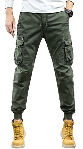Pantalón Casual Cargo Streetwear Para Hombre, Juvenil, Vital