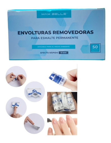 Envolturas Removedoras De Esmaltado Permanente 50 Unidades