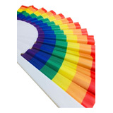 Leque Estampado Colorido Arco Íris Lgbt Gay Ou Cosplay
