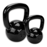 Kit Halter Kettlebell 6 E 14 Kg Emborrachado - Peso T 20kg