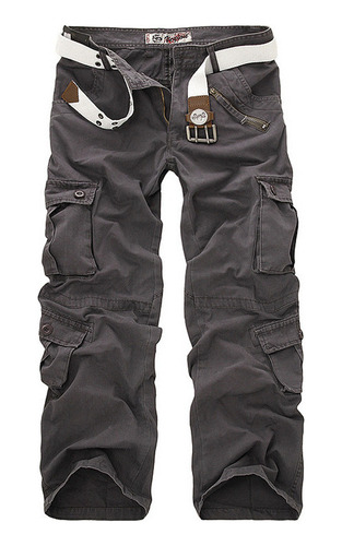 Pantalones Cargo Holgados Múltiples Bolsillos Para Hombre