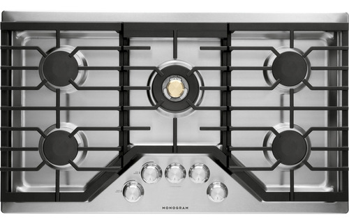 Fogão Cooktop Ge A Gás Embutido Monogram 36  Inox 5 Bocas