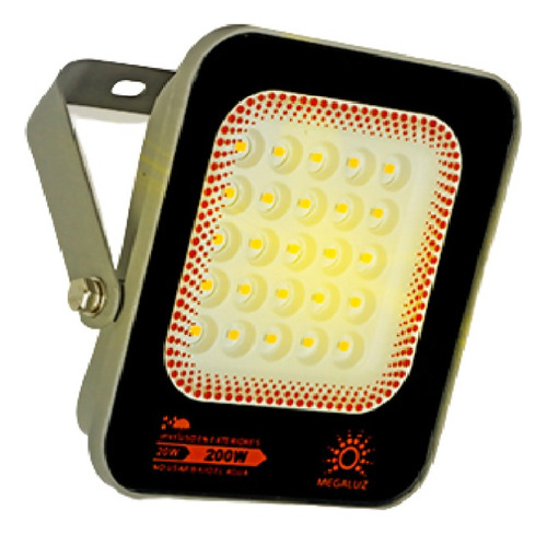 Reflector Led 20w Luz Cálida P/exterior Ip65 Ilumina 2200lm