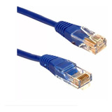 Cabo De Rede Rj45 10m Ethernet Patch Cord Cat5 Azul 10 Mt