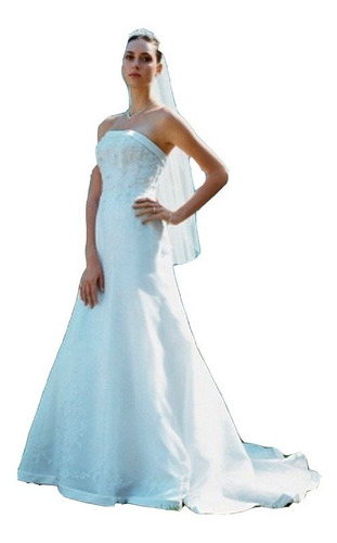 Vestido De Noiva - Branco - 36 38 40 - Fotos Reais - Vn00063